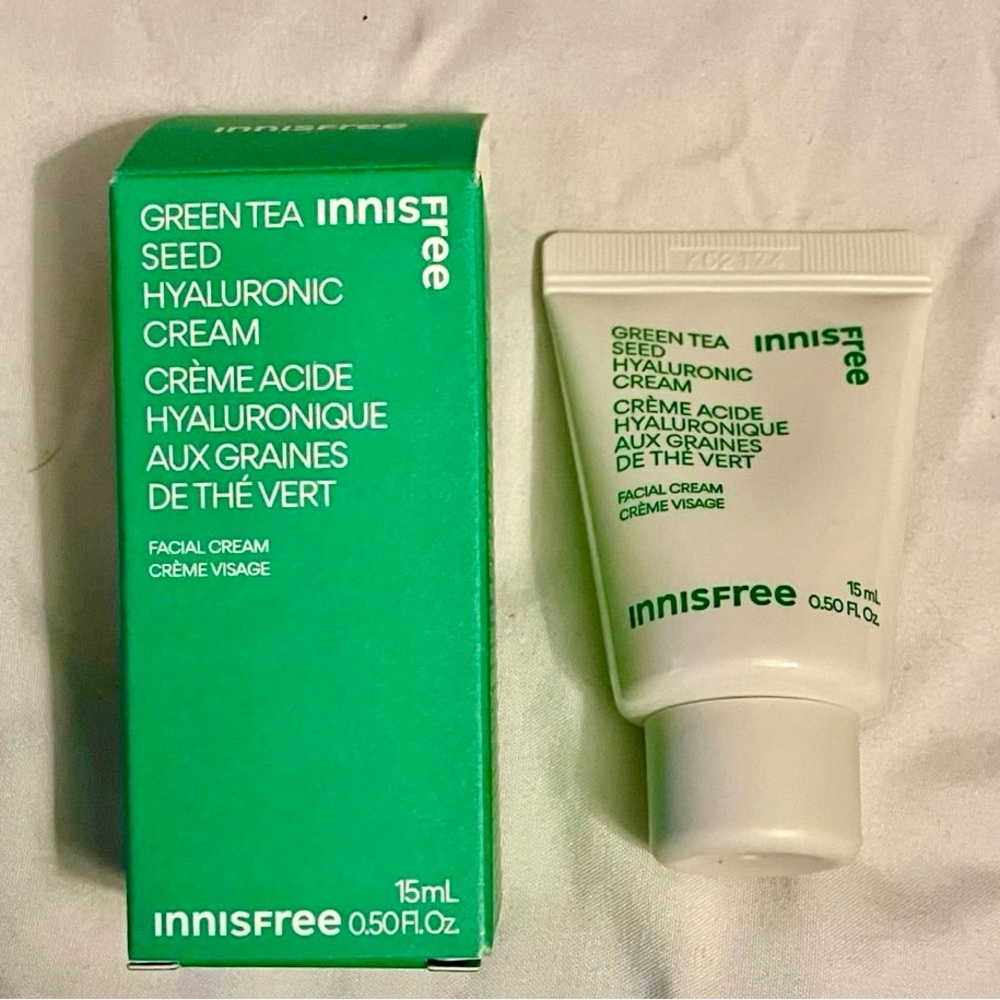 INNISFREE Green Tea Seed Hyaluronic Cream Facial Cream 0.5 Fl.oz Mini Size